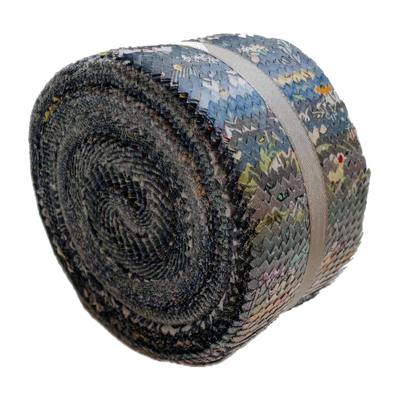 LENAILIN Jelly Roll Fabric - 20 Assorted Floral Prints  100% Cotton Quilting Fabric  40 Pre-Cut Strips (2.5 x 44 Inch) for Quilting  Sewing  and DIY Projects -Peaceful Winter - Image 3